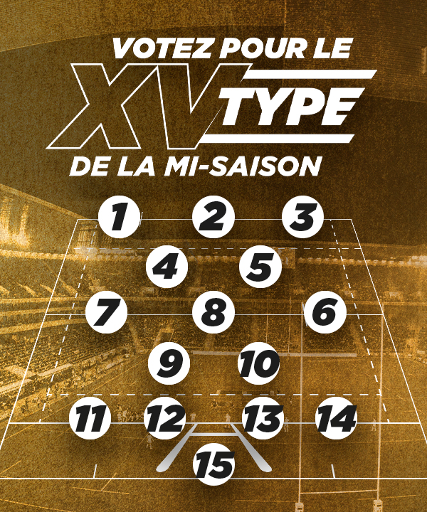 Composez votre XV Type de la mi-saison