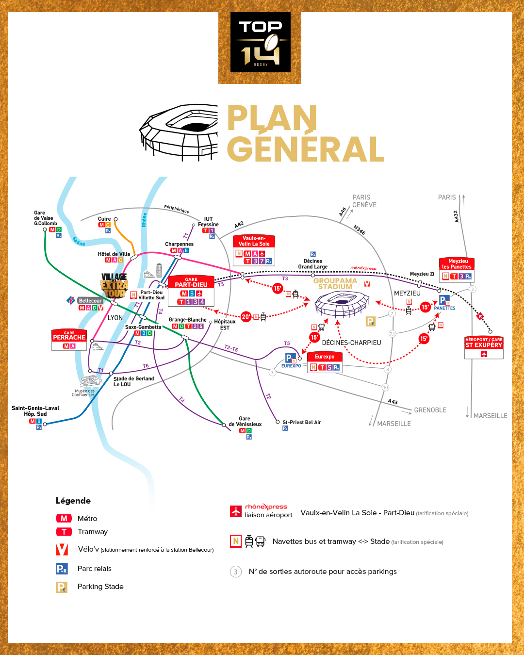 Comment se rendre au Groupama Stadium ?