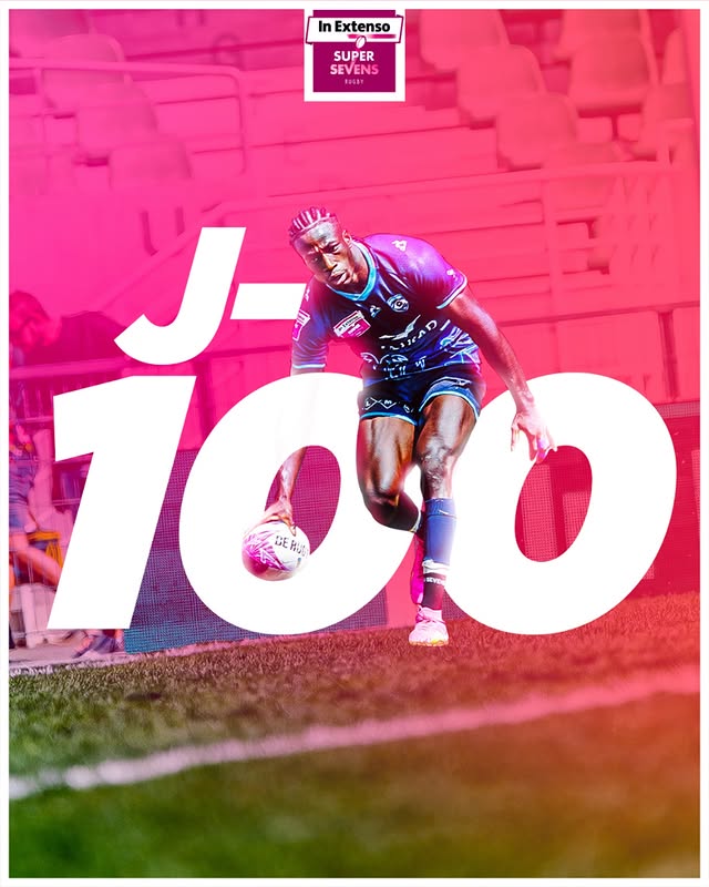 On se retrouve dans exactement 100 jours pour la grande finale de l’ #InExtensoSupersevens 2025 ! 🤩<br />Rendez-vous le 1er février à @parisladefense_arena 🔥