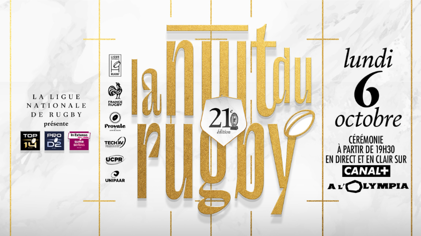 Les nommés de la 21ème édition de la Nuit du Rugby