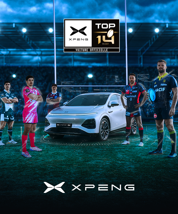 XPENG devient voiture officielle du TOP 14 jusqu'en 2029