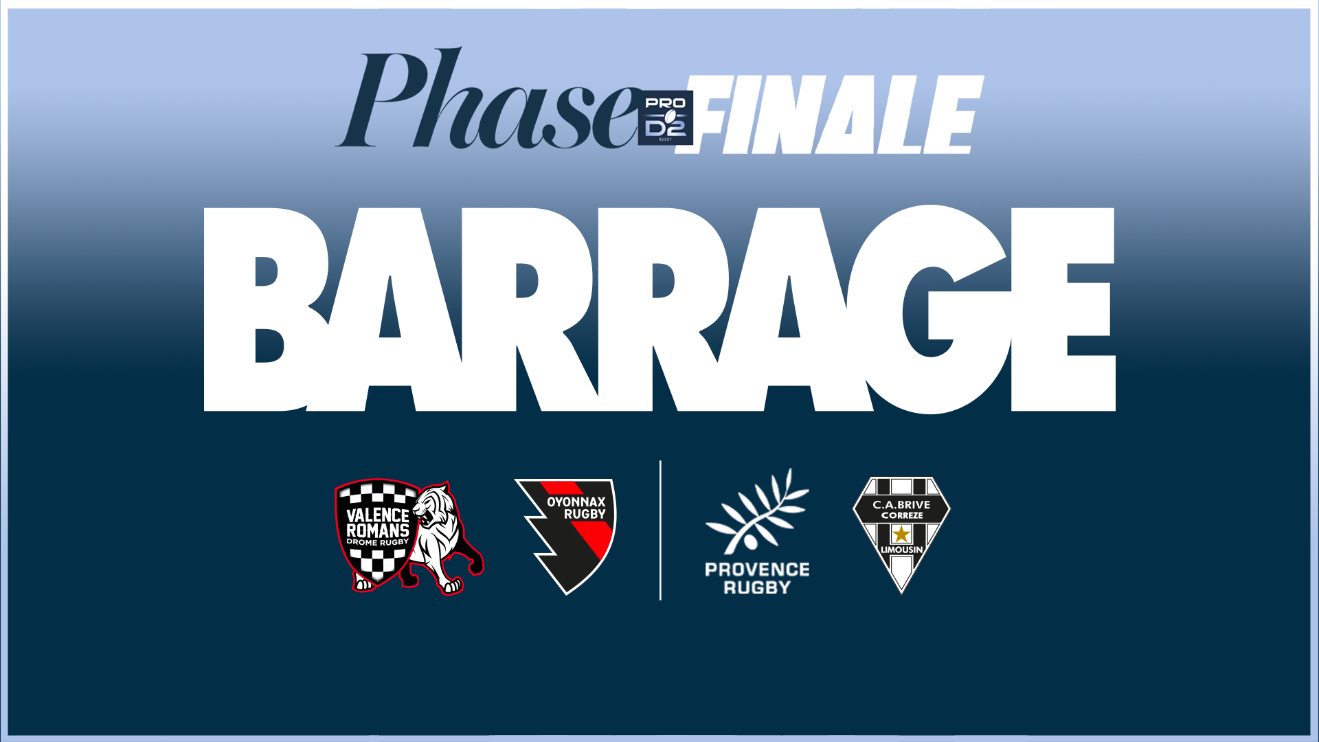 Les affiches des barrages de PRO D2 sont connues !