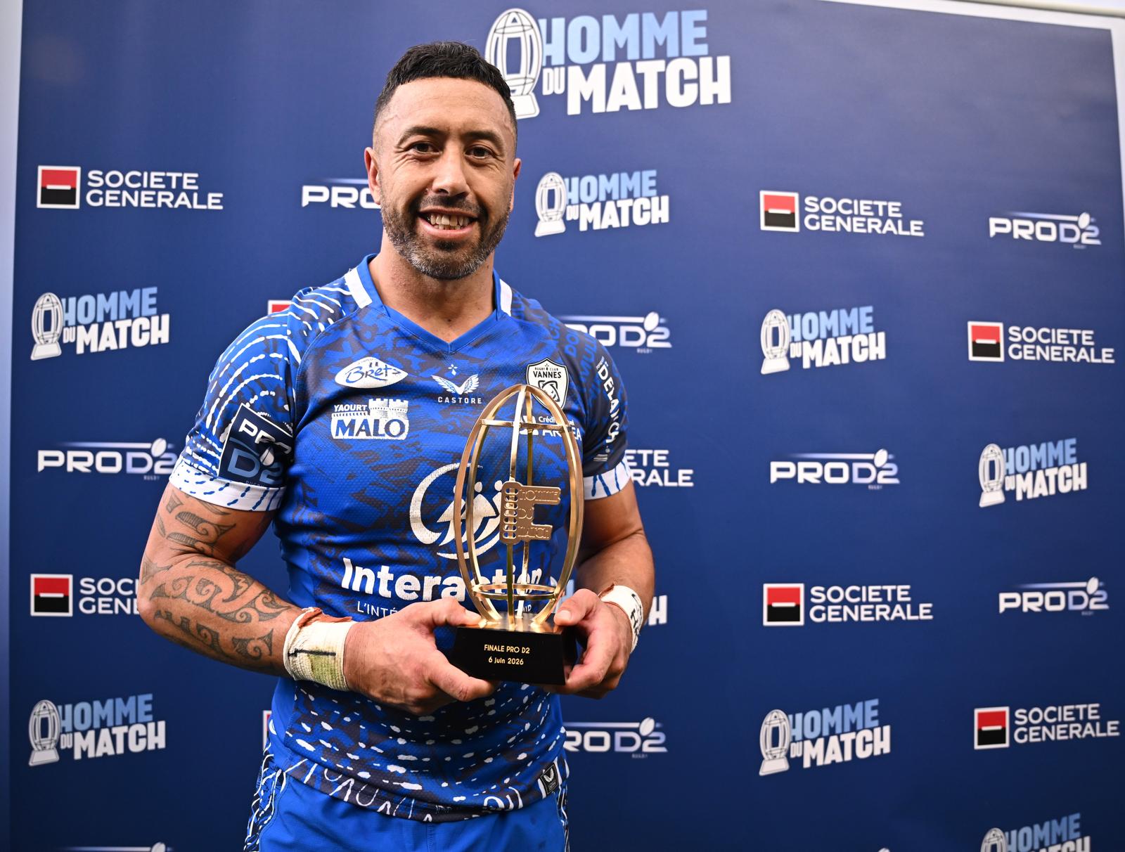 Finale PRO D2 : Michael Ruru désigné homme du match