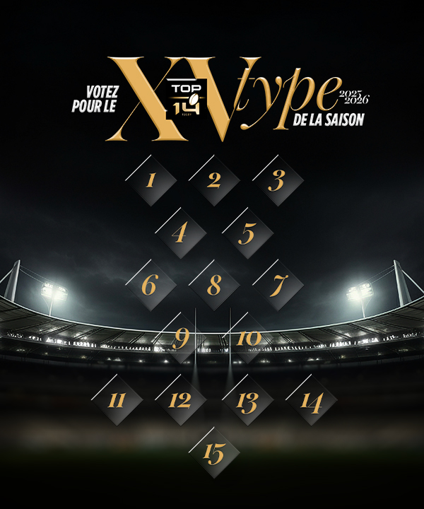 Compose ton XV type de la saison de TOP 14