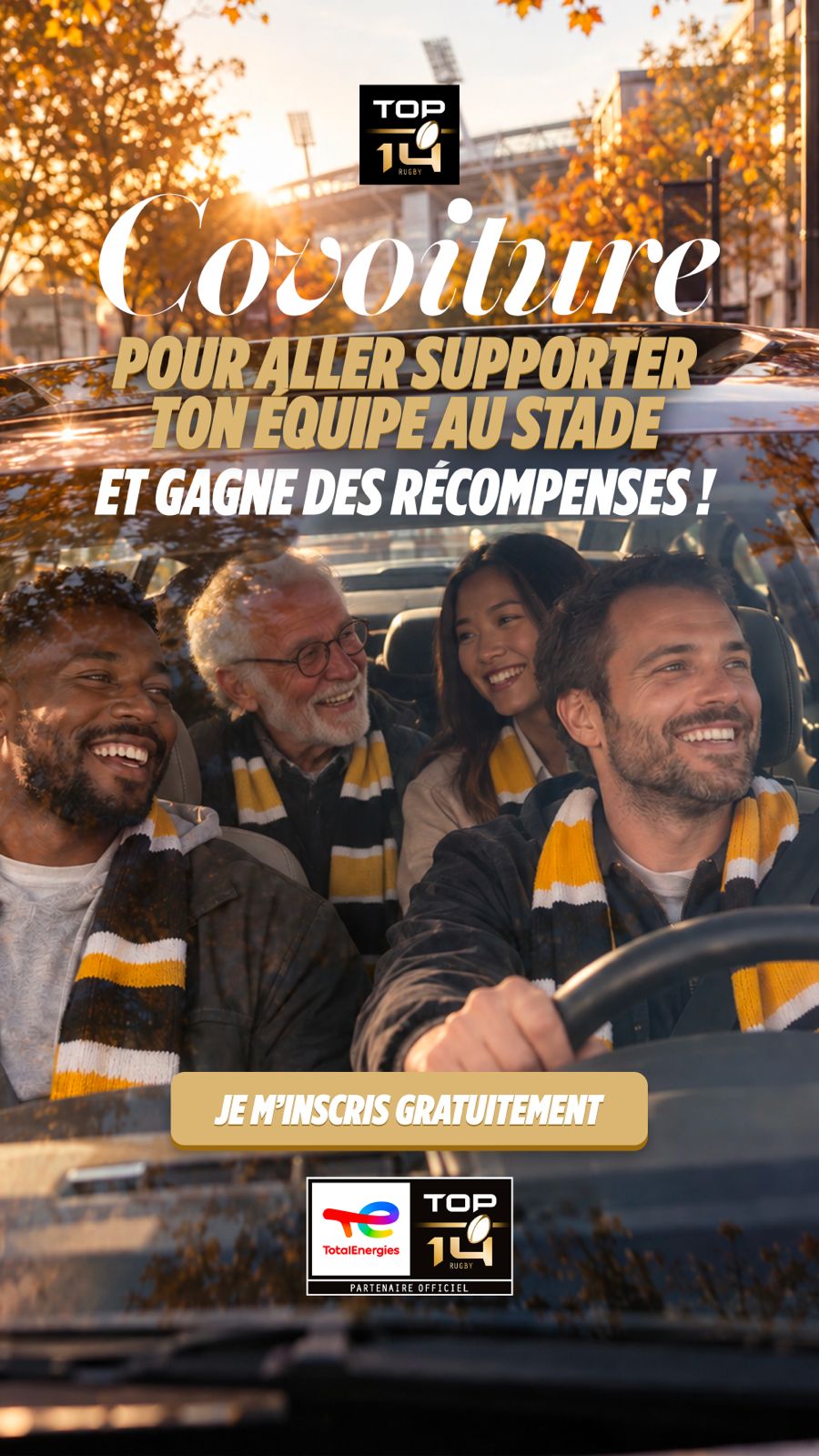 Nouvelle saison de covoiturage, nouveaux avantages pour les supporters du TOP 14 et de PRO D2