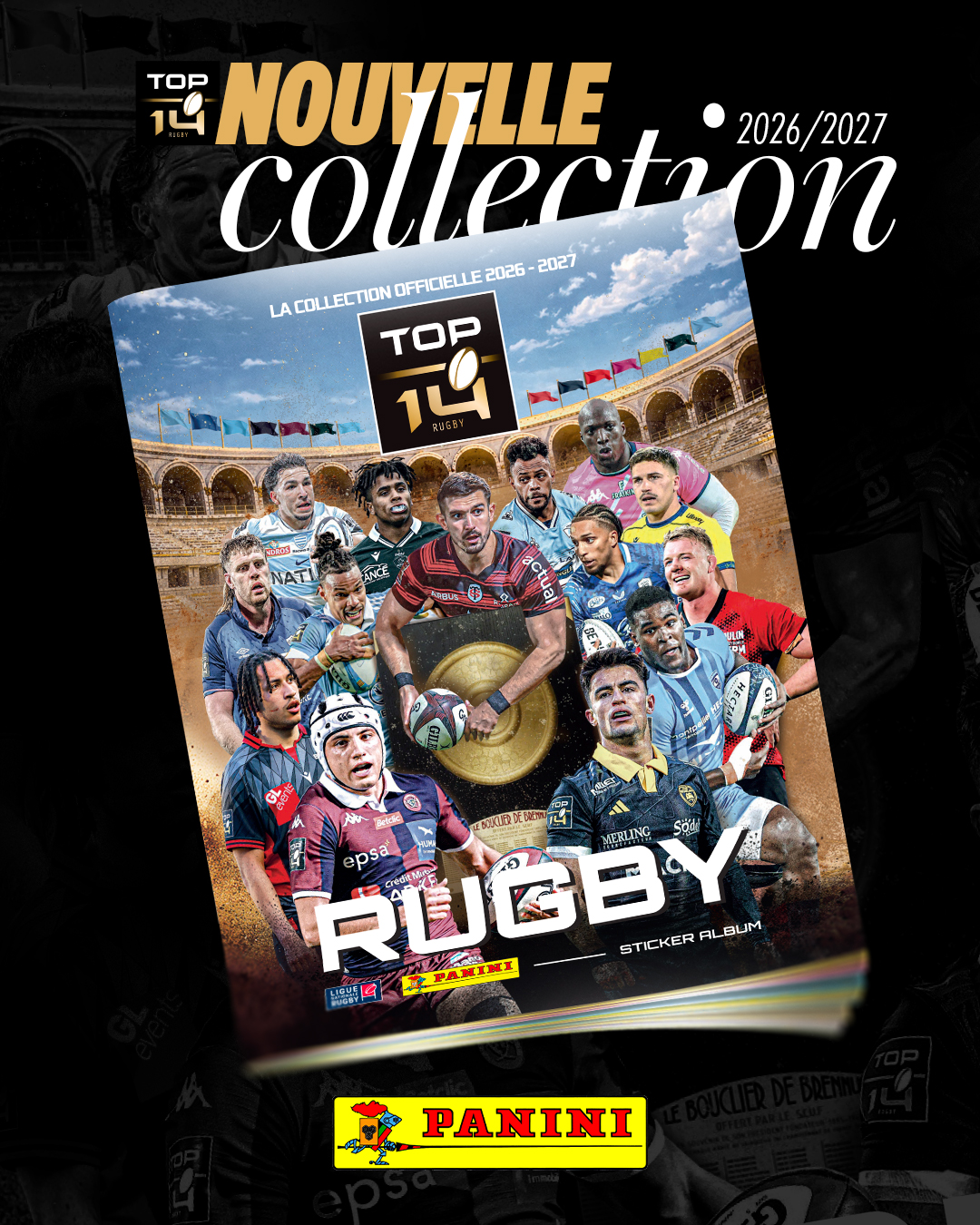 La nouvelle collection PANINI RUGBY TOP 14 2026-2027 est disponible !