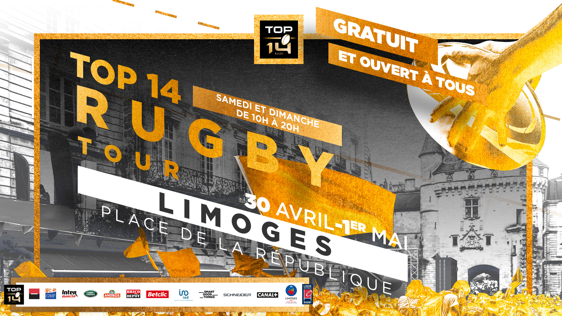 LE TOP 14 RUGBY TOUR DEBARQUE A LIMOGES LES 30 AVRIL ET 1ER MAI PROCHAINS !