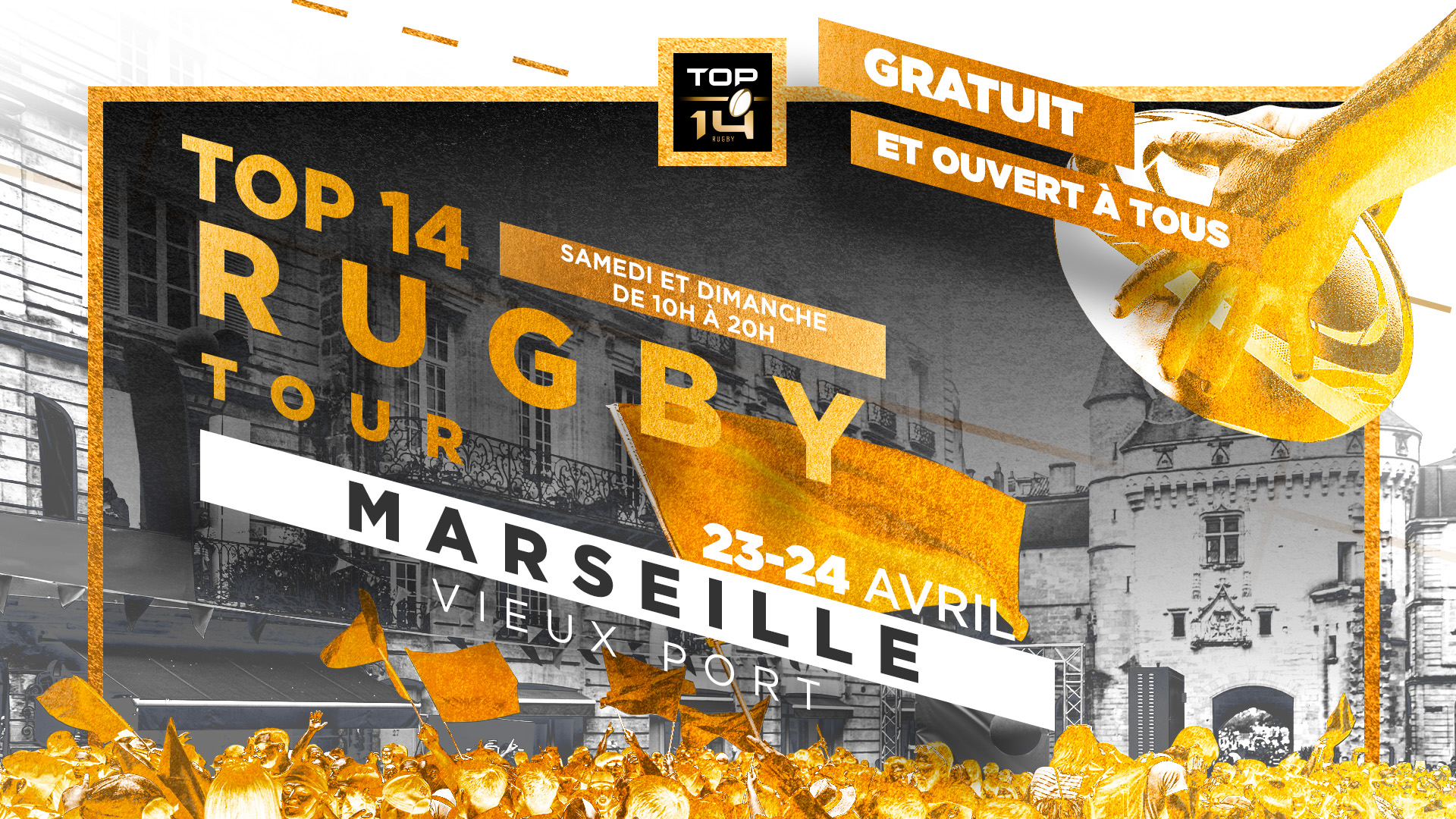 LE TOP 14 RUGBY TOUR DEBARQUE A MARSEILLE LES 23 ET 24 AVRIL POUR SA 9ÈME ÉDITION !