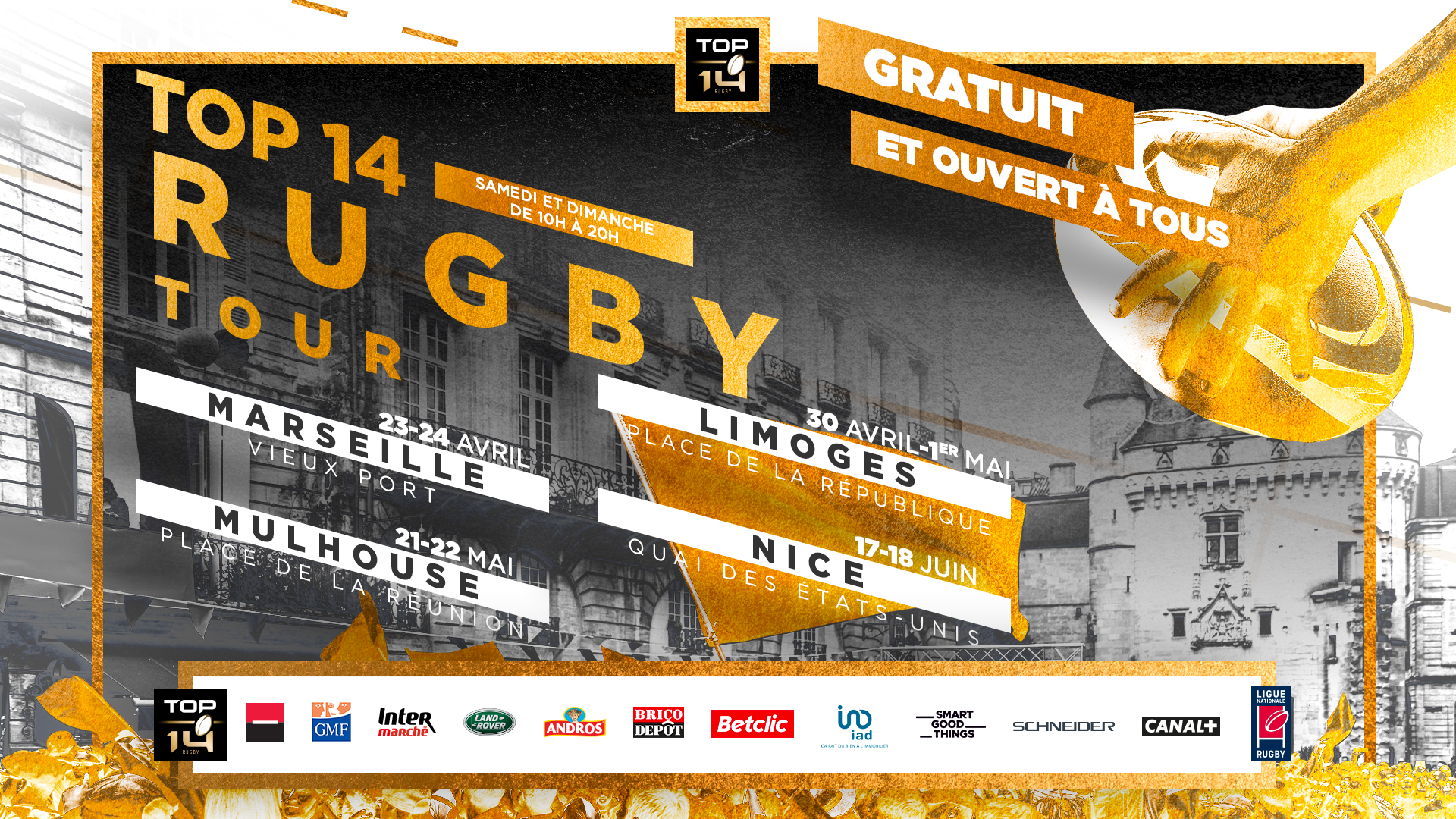 LE TOP 14 RUGBY TOUR LANCE SA 9ÈME ÉDITION DU 23 AVRIL AU 19 JUIN !