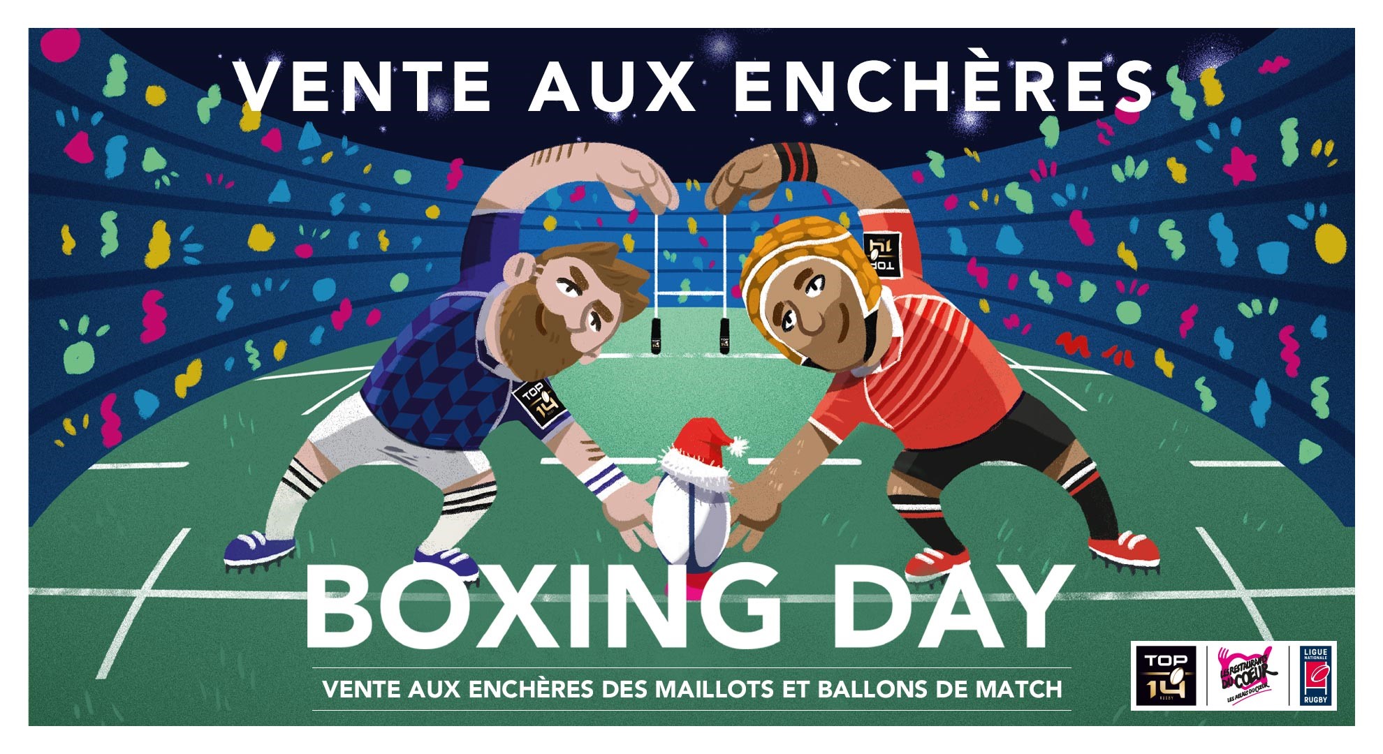 LES MAILLOTS DU BOXING DAY MIS AUX ENCHÈRES AU PROFIT DES RESTOS DU CŒUR