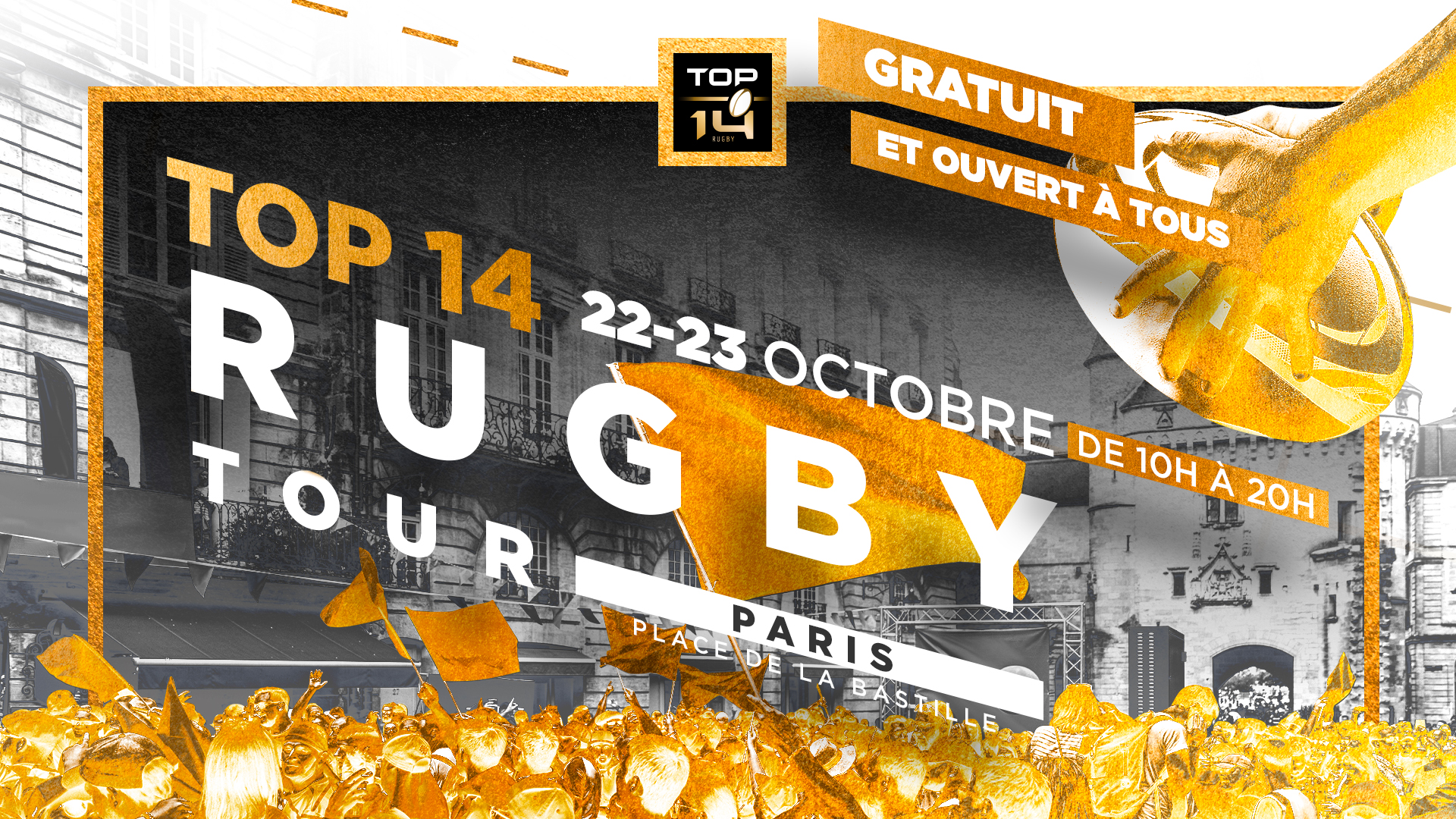 LE TOP 14 RUGBY TOUR INVESTIT LA PLACE DE LA BASTILLE LES 22 ET 23 OCTOBRE ! 