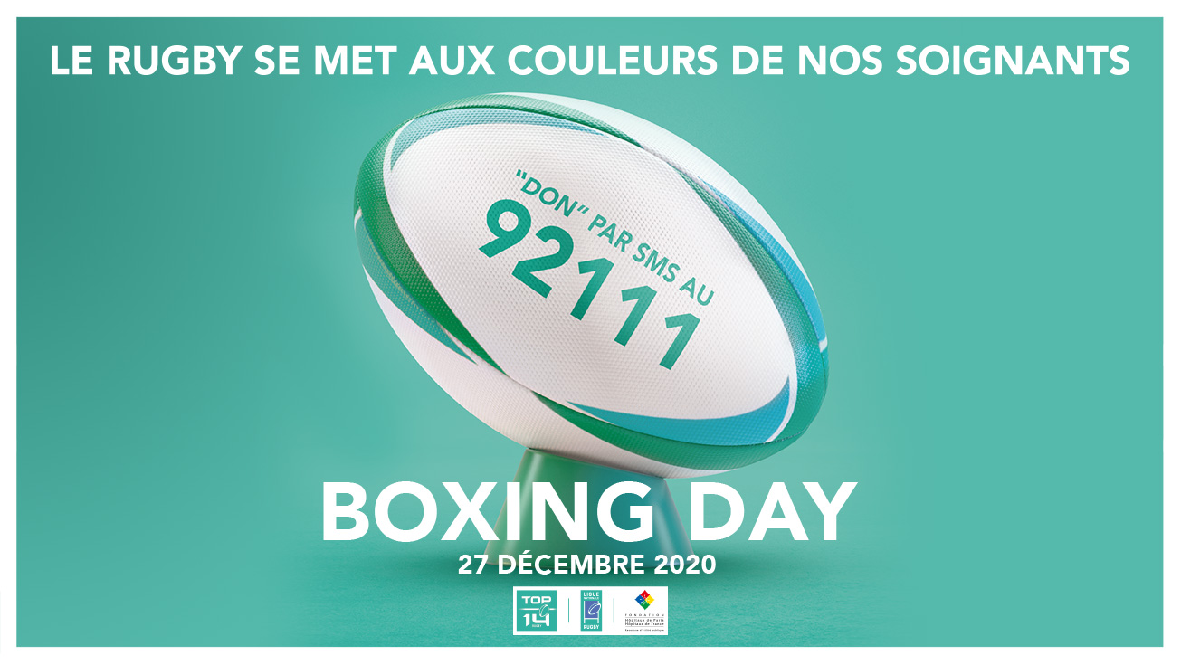 LE RUGBY PROFESSIONEL AUX COULEURS DE NOS SOIGNANTS POUR LE BOXING DAY AVEC LA FONDATION HOPITAUX DE PARIS – HOPITAUX DE FRANCE