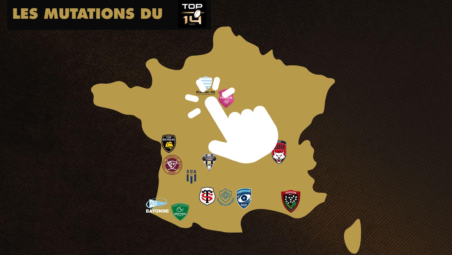 TOP 14 | LA CARTE INTERACTIVE DES MUTATIONS !