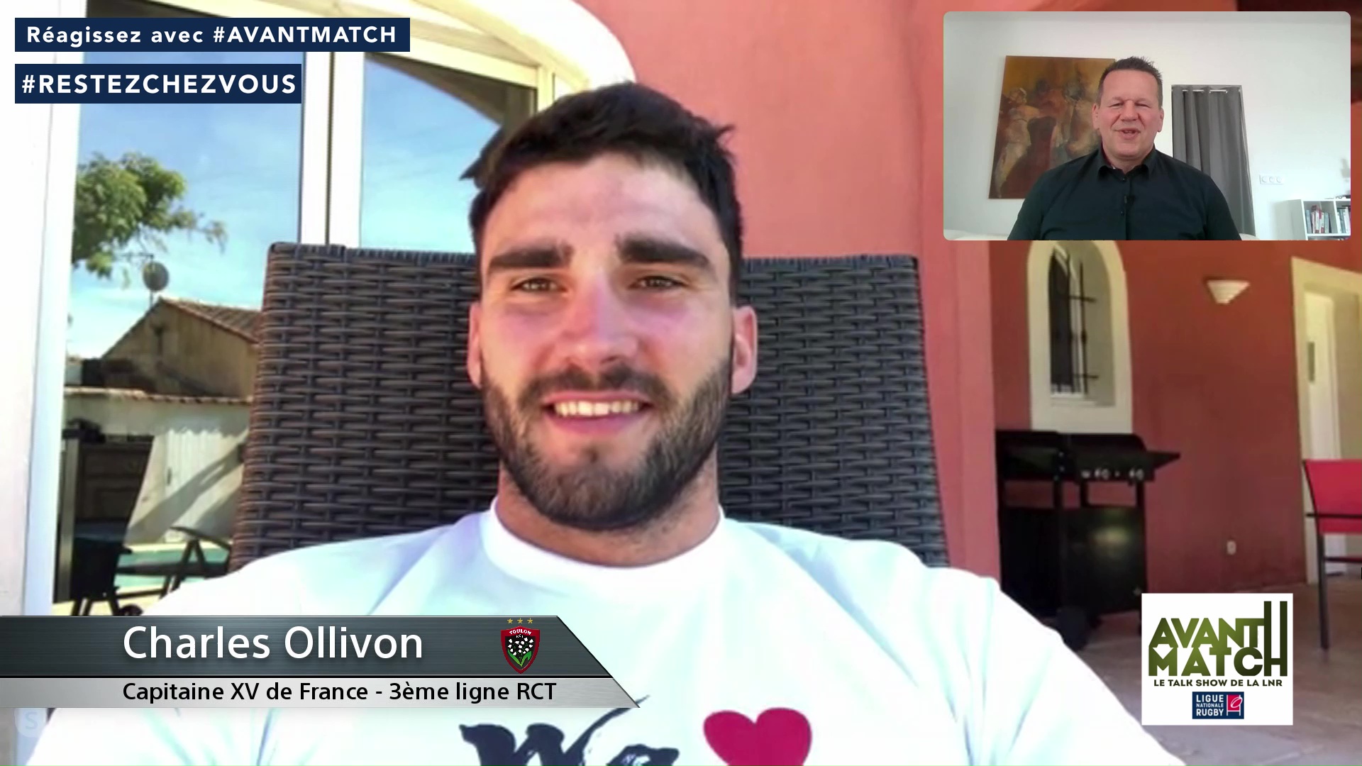 Septième émission &quot;Avant-Match&quot; avec Charles Ollivon comme invité