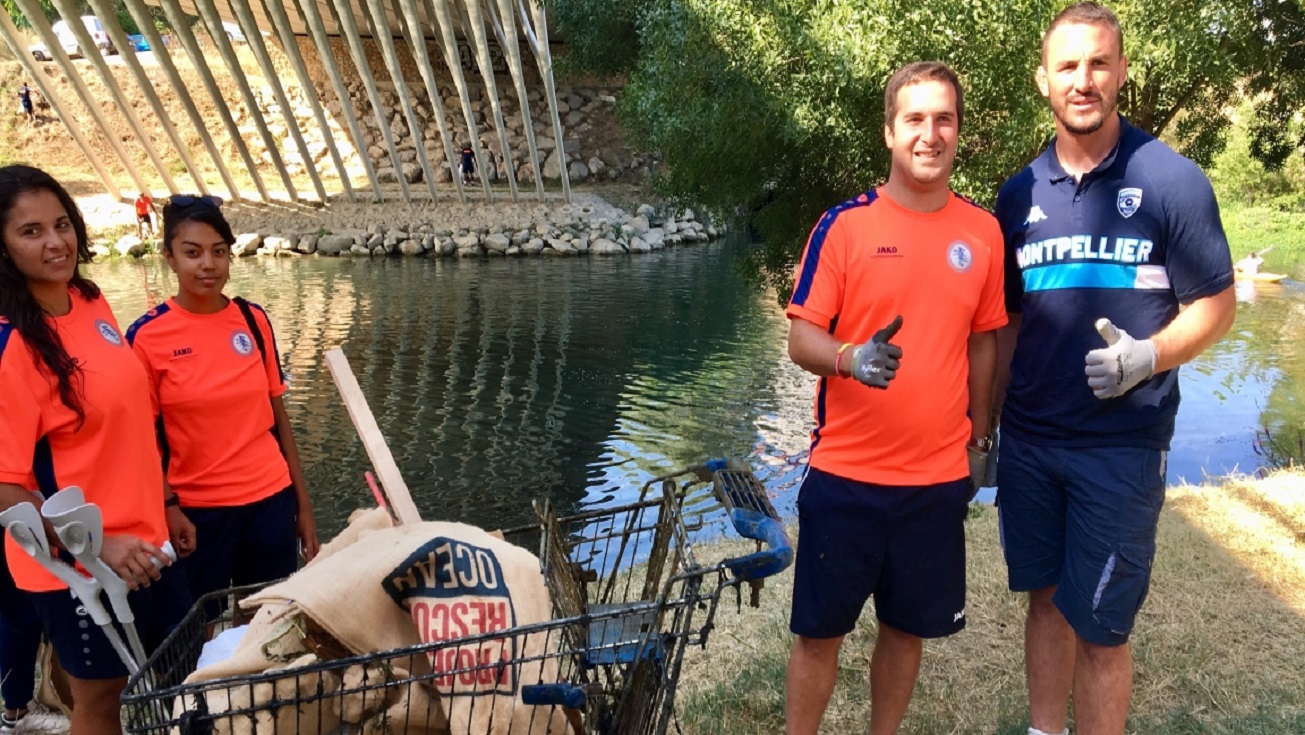 Opération de dépollution du Montpellier Hérault Rugby