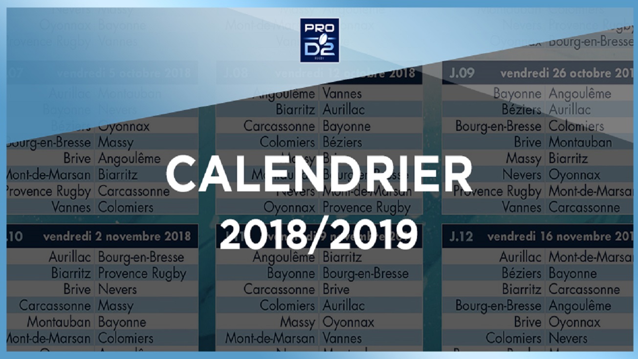 PRO D2 | Le calendrier de la saison 2018/2019