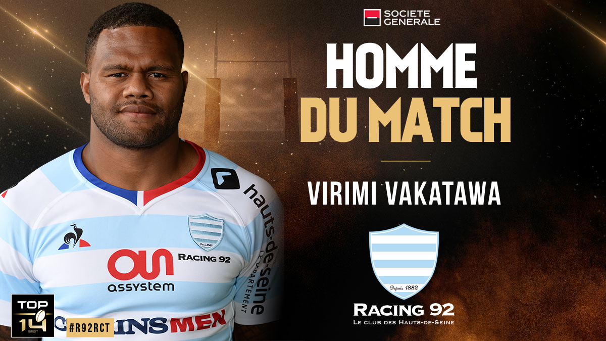 TOP 14, J23 | V. Vakatawa élu Homme du Match