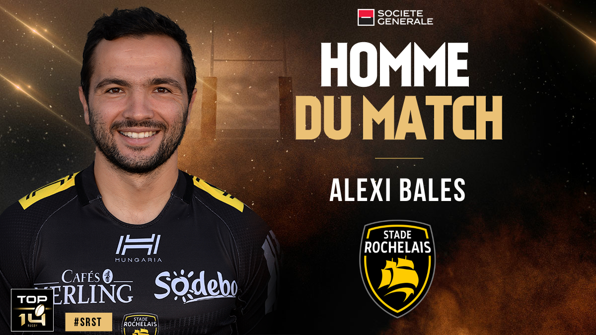 TOP 14, J8 | Bales élu Homme du Match