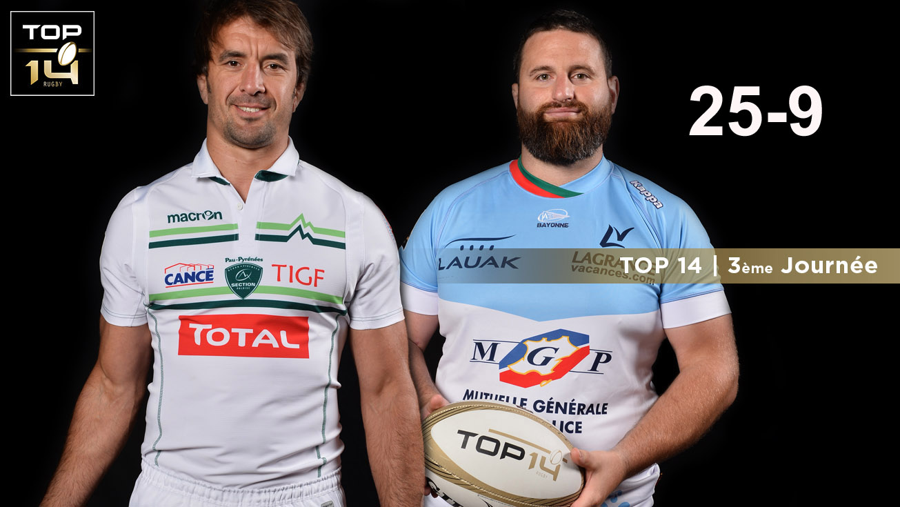 TOP 14, J3 | Pau - Bayonne: 25-9