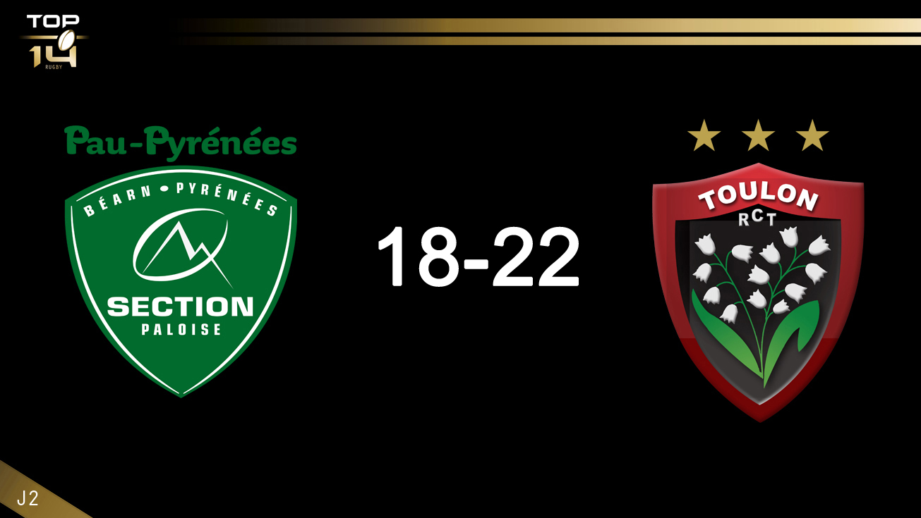 TOP 14, J2 | Pau - Toulon : 18-22