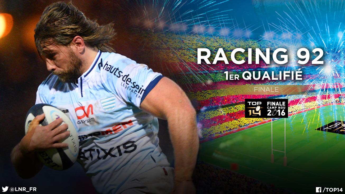 TOP 14, finale - Racing 92 premier qualifié pour Barcelone