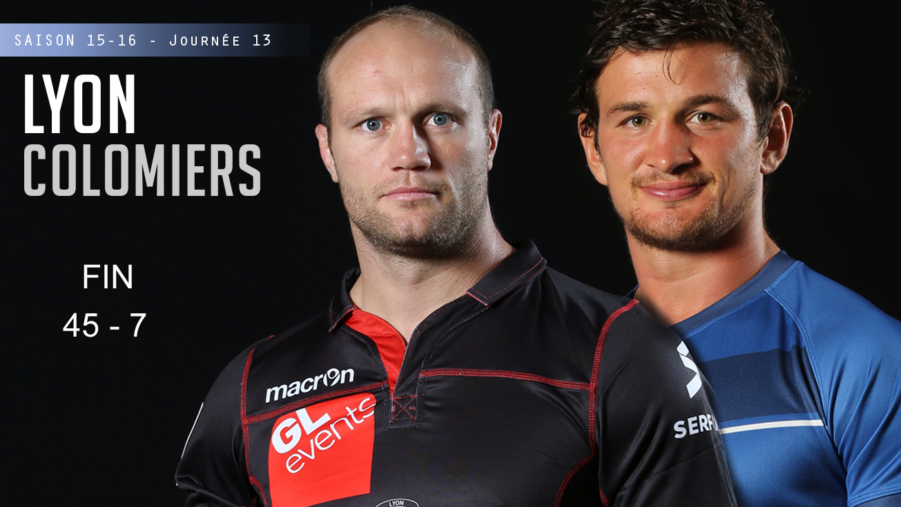 PRO D2, J13 - Lyon - Colomiers : 45 (bo) - 7