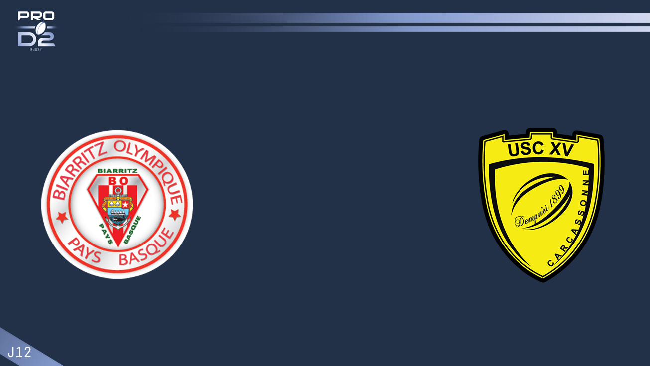 PRO D2, J12 - Biarritz - Carcassonne: 44-16