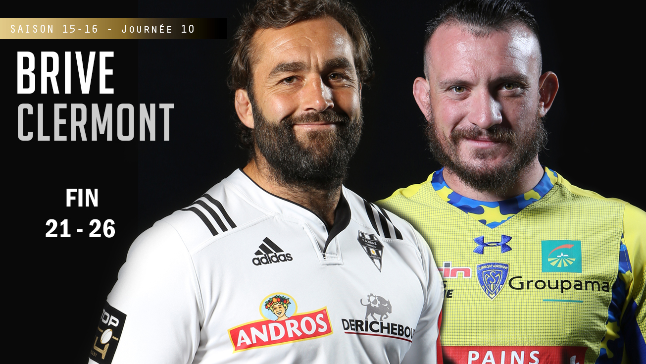 TOP 14, J10 - Brive - Clermont : 21 (bo) - 26