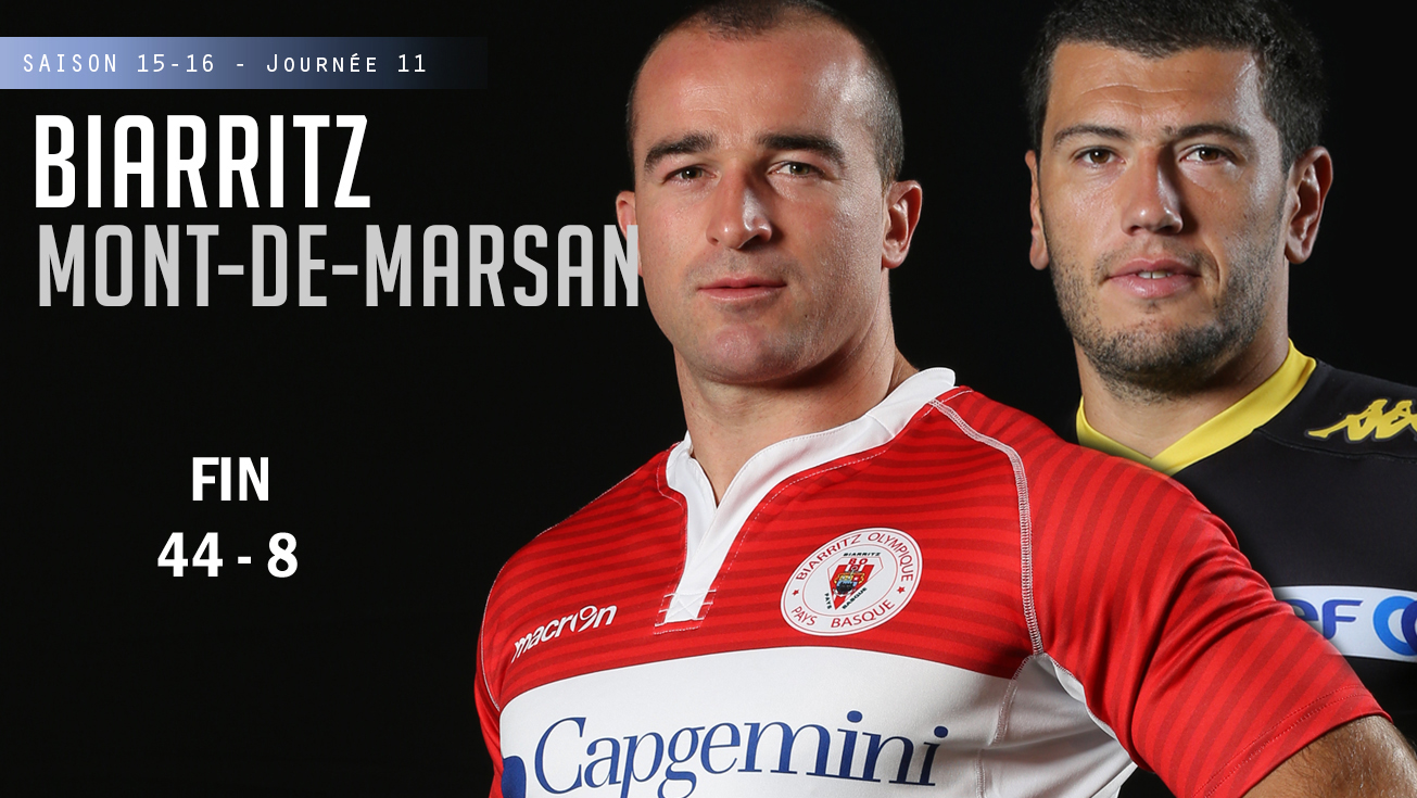 PRO D2, J11 - Biarritz - Mont-de-Marsan : 44 (bo) - 8