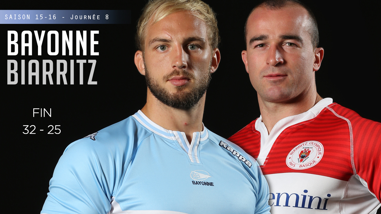 PRO D2, J8 - Bayonne - Biarritz : 32 - 25