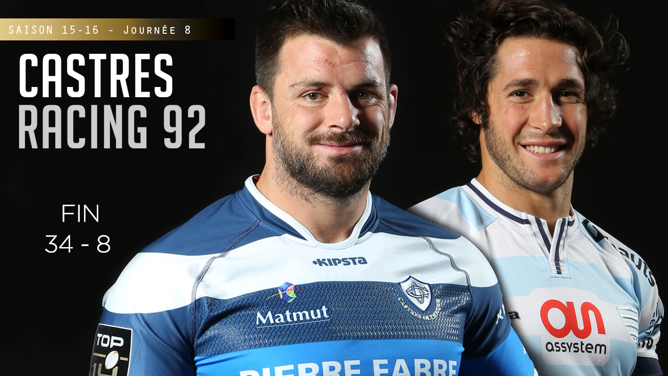 TOP 14, J8 - Castres - Racing 92 : 34 (bo) - 8