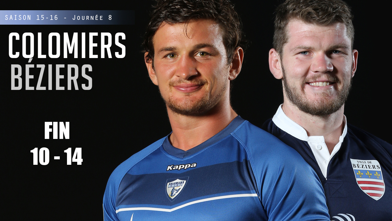 PRO D2, J8 - Colomiers - Béziers : 10 (bd) - 14