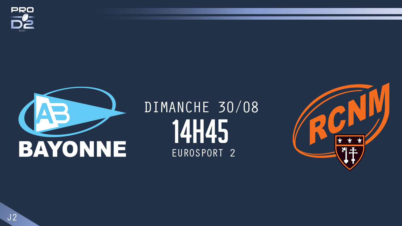 PRO D2, J2 – Bayonne - Narbonne