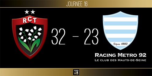 TOP 14, J16 - Toulon - Racing Métro 92 : du bonus pour personne