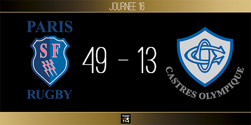 TOP 14, J16 - Paris - Castres : les Parisiens largement victorieux
