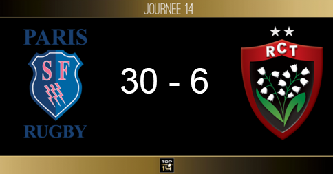 TOP 14, J14 - Stade Français - Toulon : Paris en tête du championnat