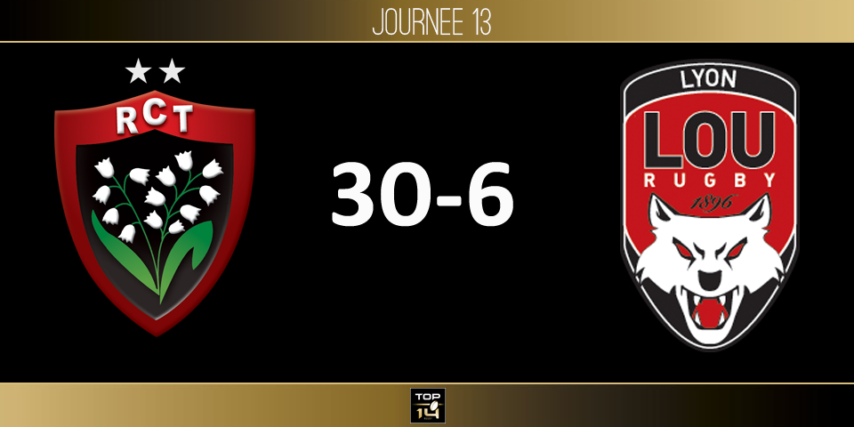 TOP 14, J13 - Toulon - Lyon: une mi-temps de rodage