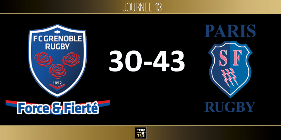 TOP 14, J13 - Grenoble - Paris: le Stade Français en démonstration