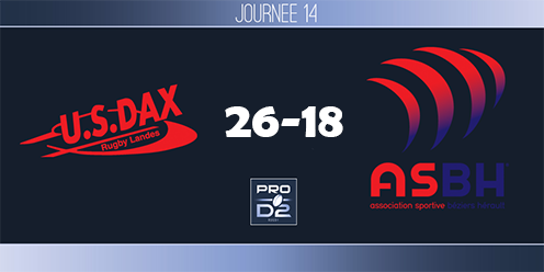 PRO D2, J14 - Dax-Béziers : les Dacquois vont de l'avant