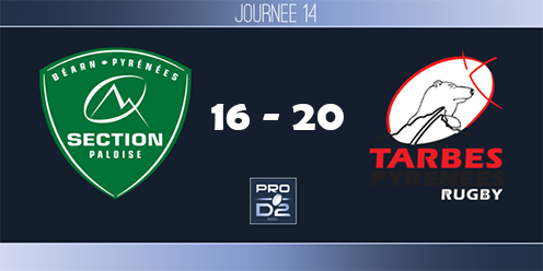 PRO D2, J14 - Pau-Tarbes : l&#039;exploit des Tarbais !