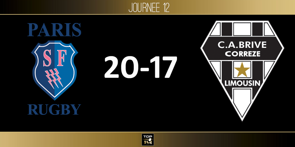 TOP 14, J13 - Paris - Brive: Brive échoue d'un souffle