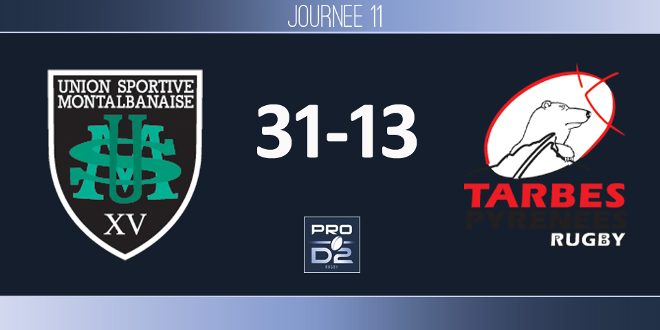 PRO D2, J11 - Montauban – Tarbes: Montauban corrige le tir