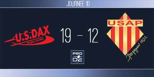 PRO D2, J10 - Dax-Perpignan : les Catalans s'inclinent une nouvelle fois à l'extérieur