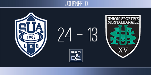 PRO D2, J10 - Agen-Montauban : le SUA s'offre la victoire en seconde mi-temps