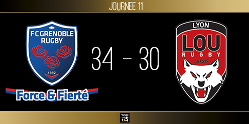 TOP 14, J11 - Grenoble-Lyon : le derby aux Isérois