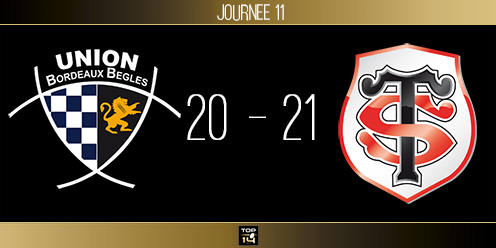 TOP 14, J11 - Bordeaux-Bègles - Toulouse : un point de bonus défensif pour se consoler