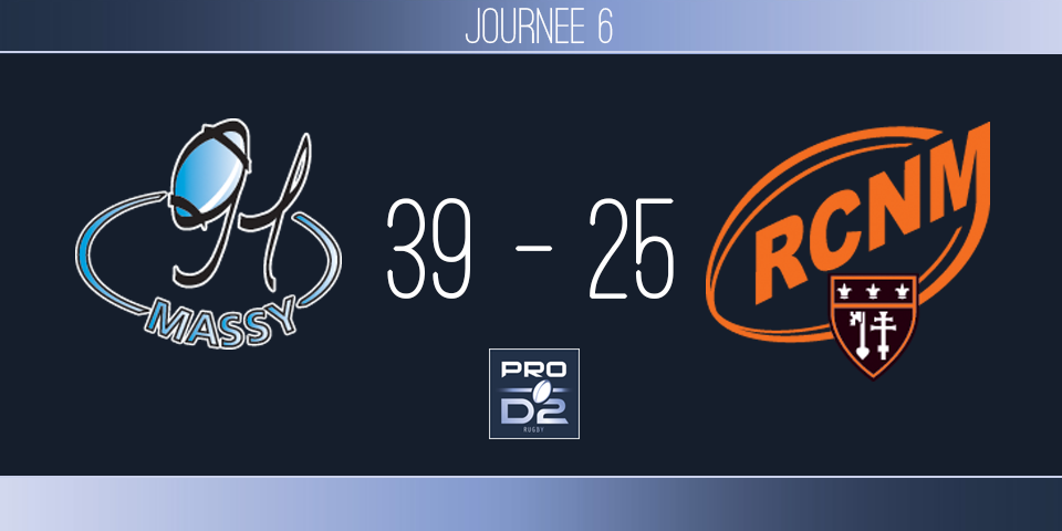PRO D2, J6 - Massy-Narbonne : seconde victoire de la saison pour les locaux