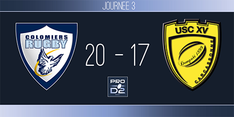 PRO D2, J3 - Colomiers-Carcassonne : bonus défensif pour les Audois