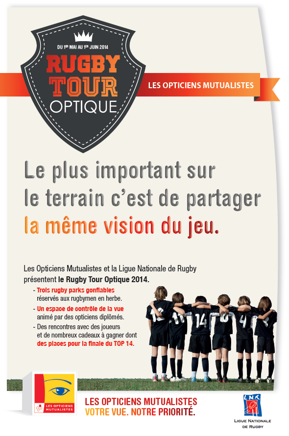 Le Rugby Tour Optique : les dates de la tournée 2014