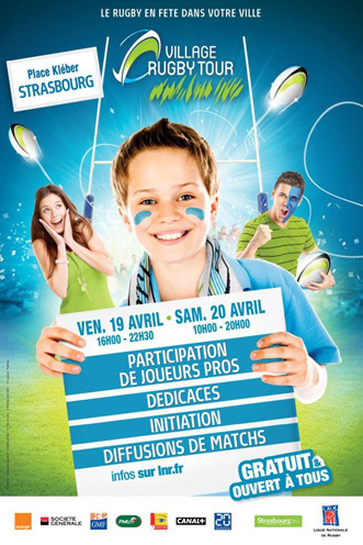 Village Rugby Tour: le Communiqué présentant la deuxième étape à Strasbourg